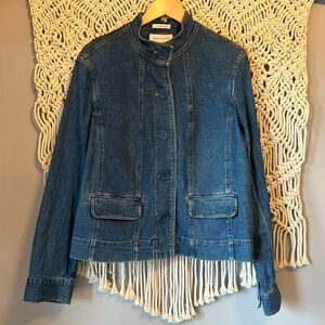 Jones New York Stretch Blue Denim Jean Jacket Coat